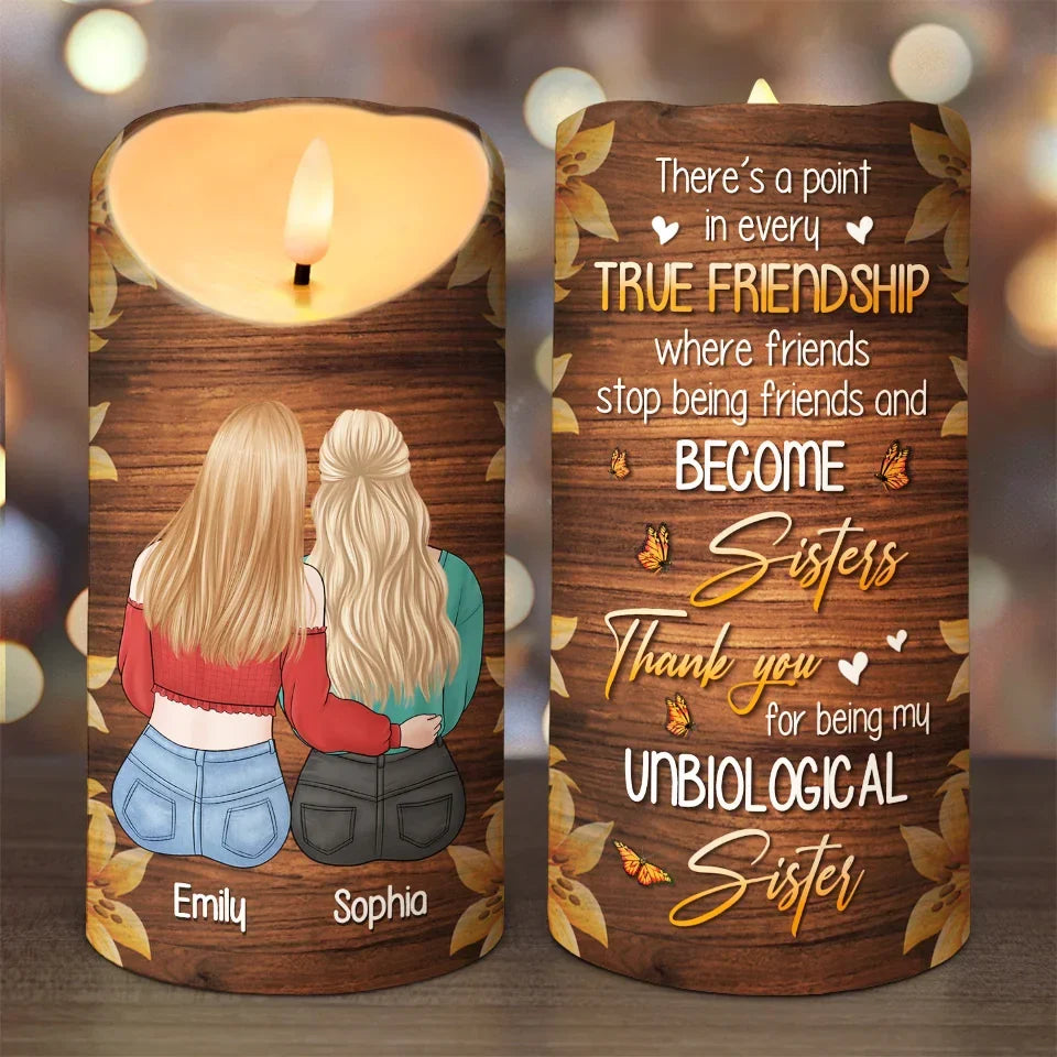 No Friendship Is An Accident - Bestie Personalized Custom LED Candle - Christmas Gift For Best Friends, BFF, Sisters