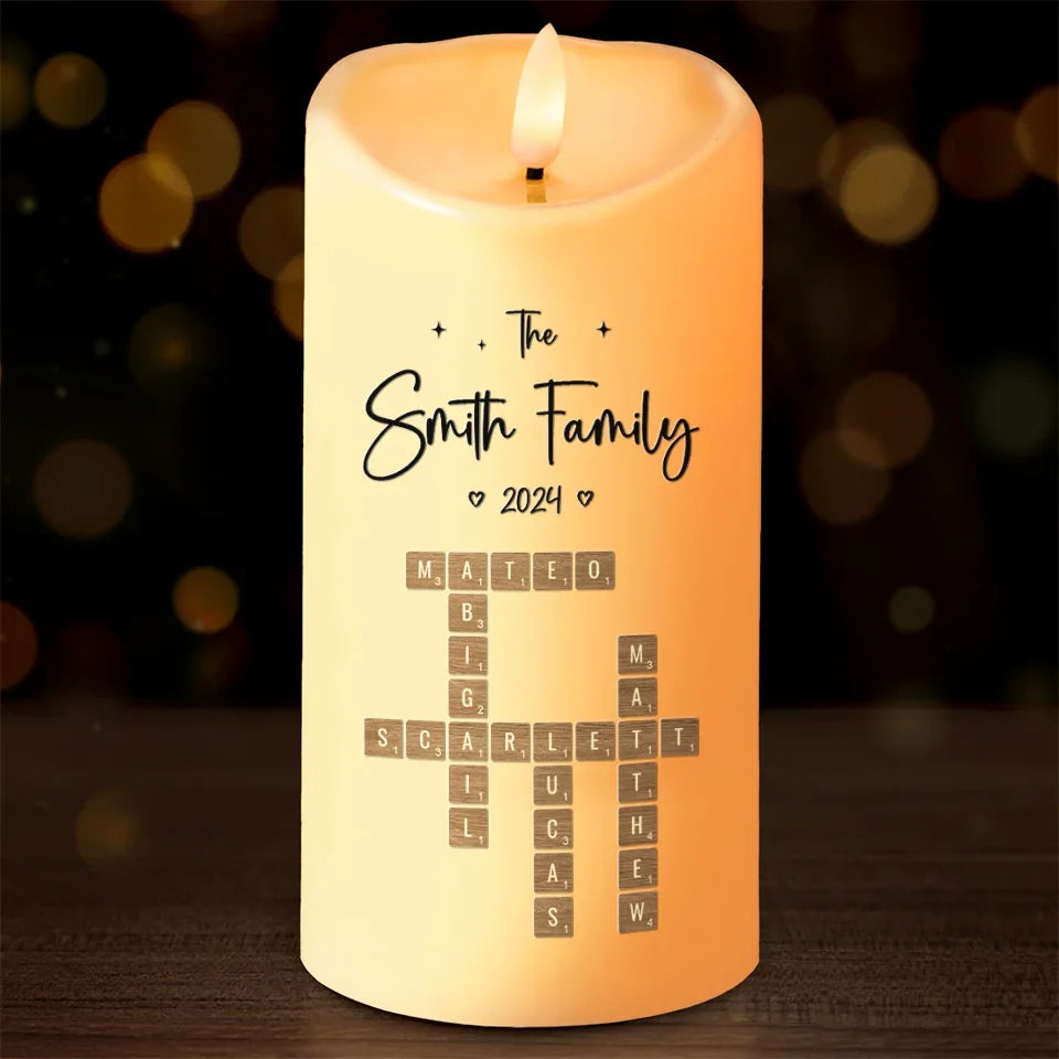 Christmas Adds To The Warmth Of Family Love - Family Personalized Custom LED Candle - Christmas Gift For Family Members