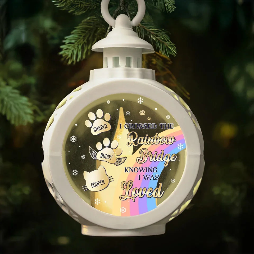 I Wish The Rainbow Bridge Had Visiting Hours - Memorial Personalized Custom Candlelight Lantern Ornament - Christmas Gift, Sympathy Gift For Pet Owners, Pet Lovers