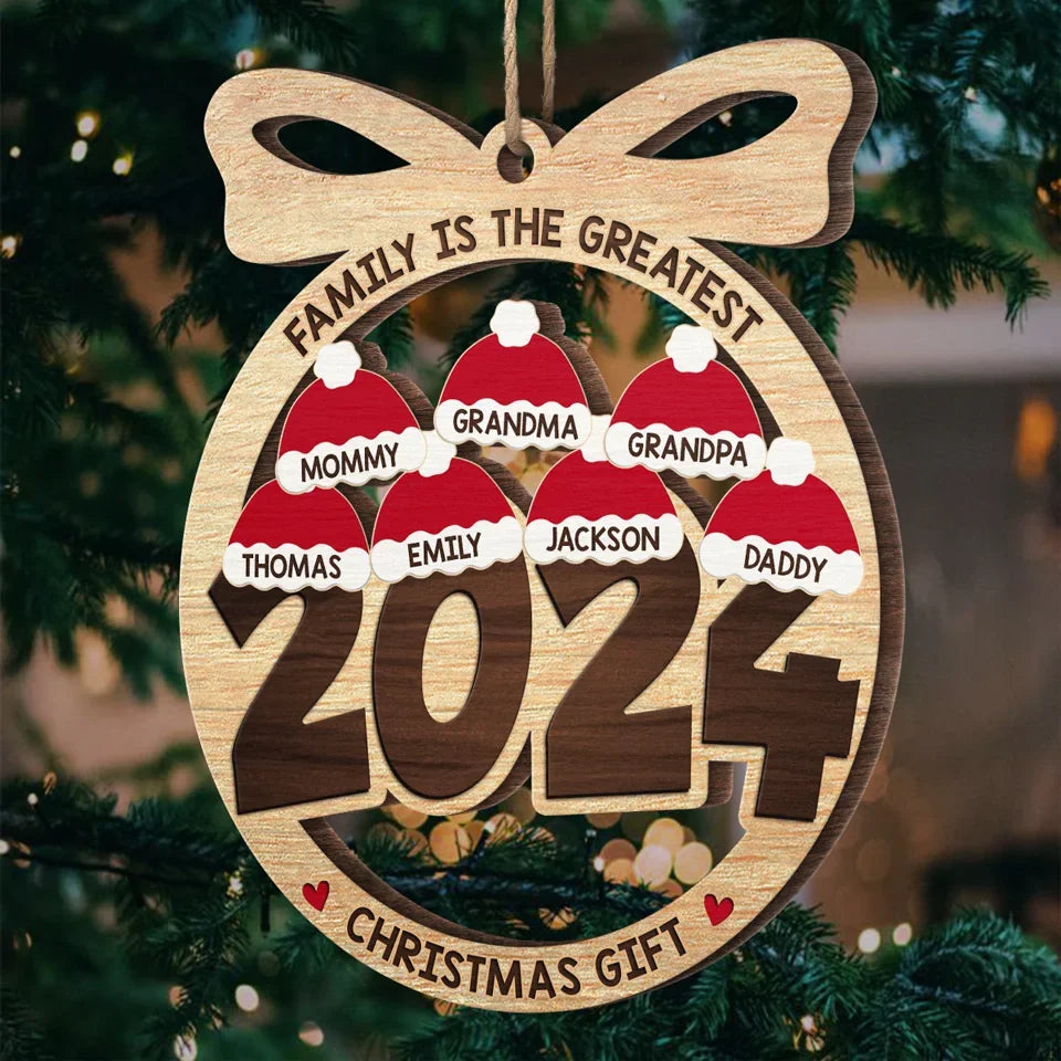 The Love Between Family Is Forever - Family Personalized Custom Ornament - Wood Custom Shaped - Christmas Gift For Family Members