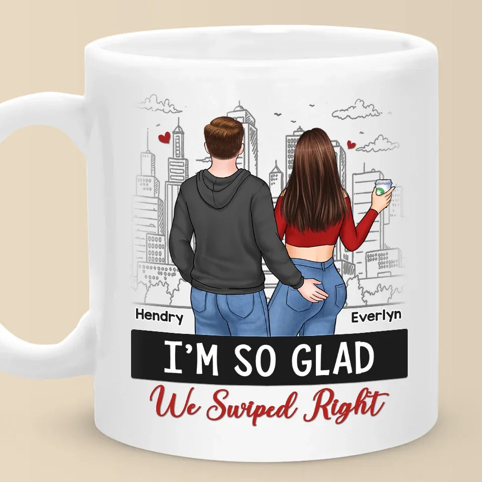 In Your Touch, I Find My Home - Couple Personalized Custom Mug - Gift For Husband Wife, Anniversary