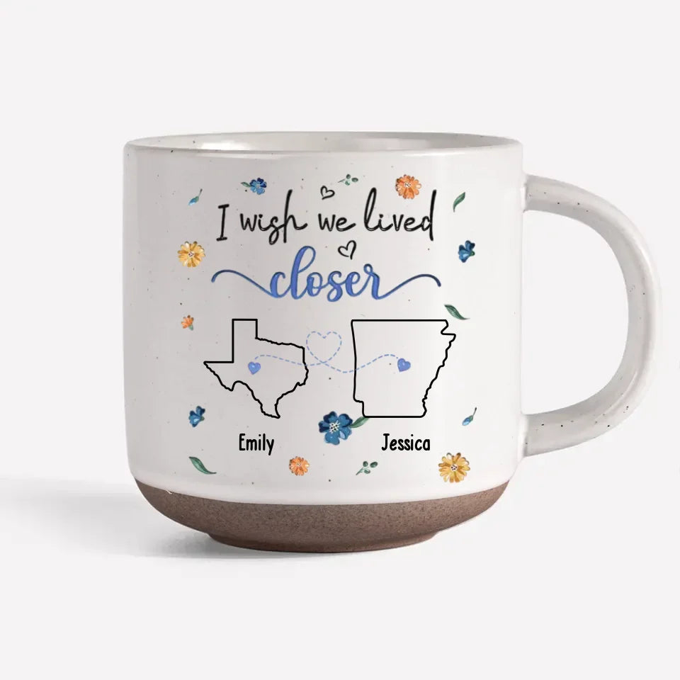 Even Miles Apart, We're Always Close At Heart - Bestie Personalized Custom Printed Pottery Mug - Gift For Best Friends, BFF, Sisters
