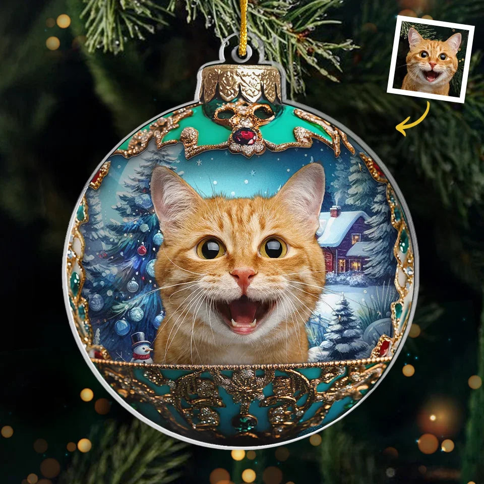 Custom Photo Our Pets Make Christmas Magical - Dog & Cat Personalized Custom Ornament - Acrylic Custom Shaped - Christmas Gift For Pet Owners, Pet Lovers