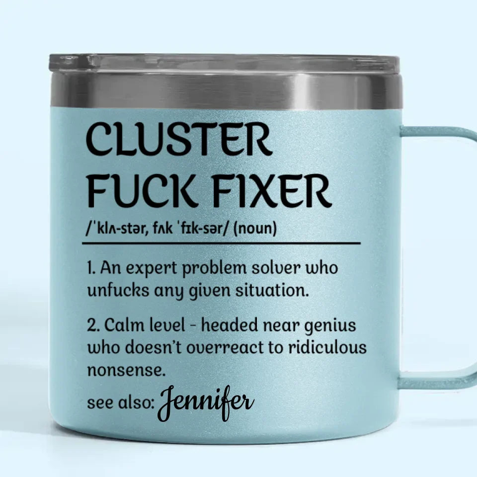 I Appreciate The Effort You Put Into Your Work - Coworker Personalized Custom 14oz Stainless Steel Tumbler With Handle - Gift For Coworkers, Work Friends, Colleagues