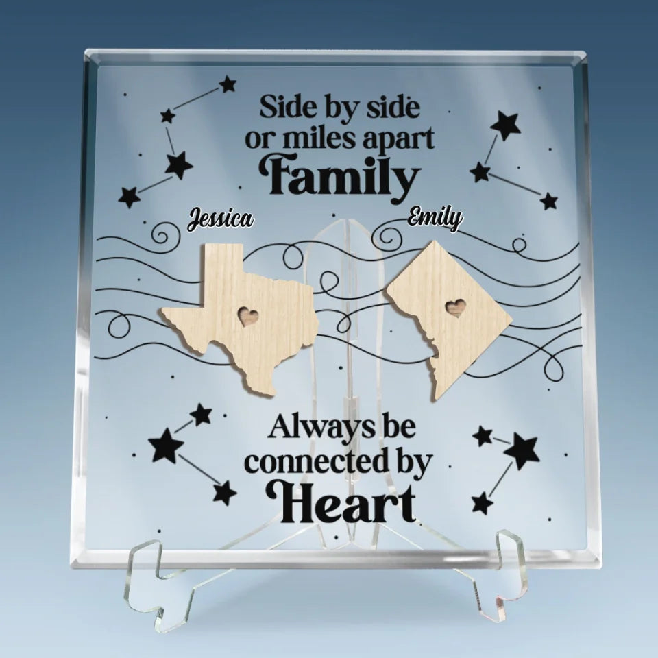 Together We Write The Best Stories Of Our Lives - Family Personalized Custom Square Shaped Acrylic Plaque - Gift For Family Members
