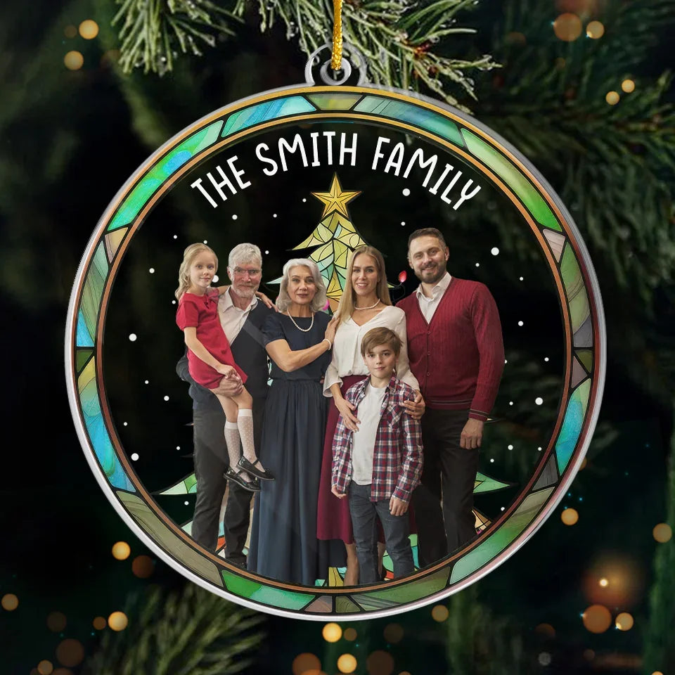 Custom Photo We Are Here Together  - Family Personalized Custom Ornament - Acrylic Custom Shaped - Christmas Gift For Family Members