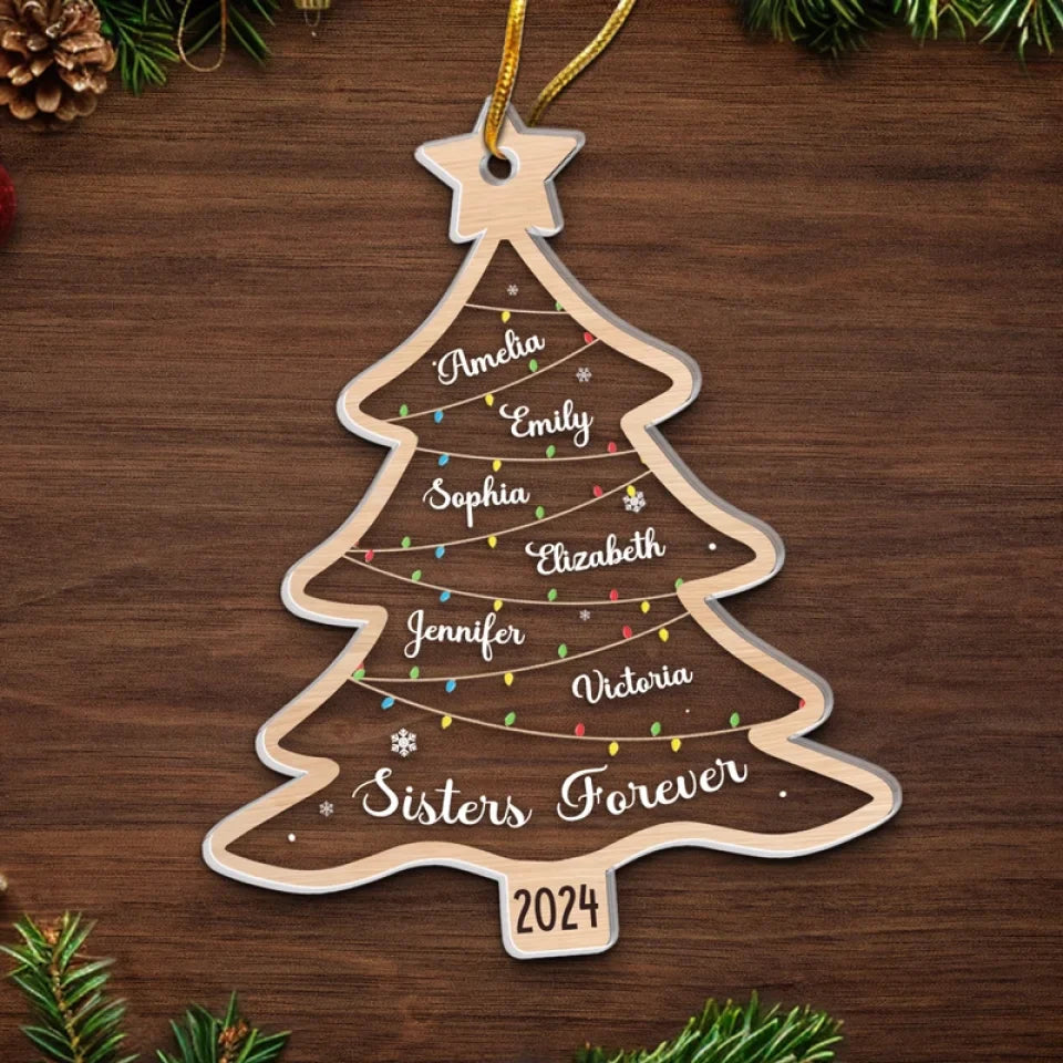 Happy Holidays To My Very Best Bud - Bestie Personalized Custom Ornament - Acrylic Custom Shaped - Christmas Gift For Best Friends, BFF, Sisters