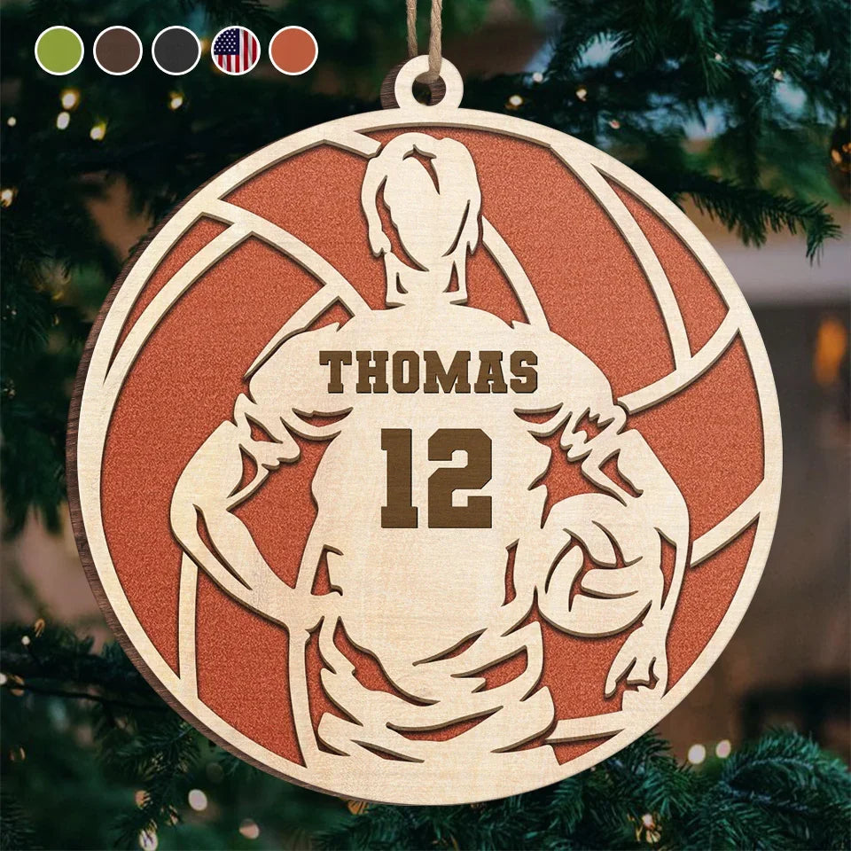 Pour Your Heart Into Every Volleyball Serve And Spike - Personalized Custom Ornament - Wood Custom Shaped - Christmas Gift For Sport Lovers, Sport Players