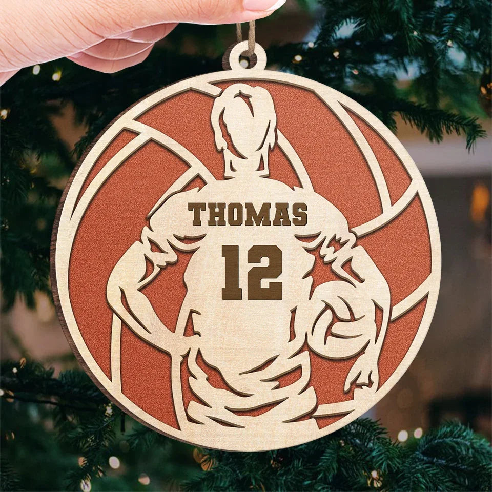 Pour Your Heart Into Every Volleyball Serve And Spike - Personalized Custom Ornament - Wood Custom Shaped - Christmas Gift For Sport Lovers, Sport Players