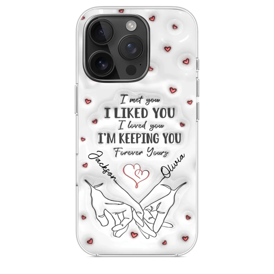 From Our First Kiss Till Our Last Breath - Couple Personalized Custom 3D Inflated Effect Printed Clear Phone Case - Gift For Husband Wife, Anniversary