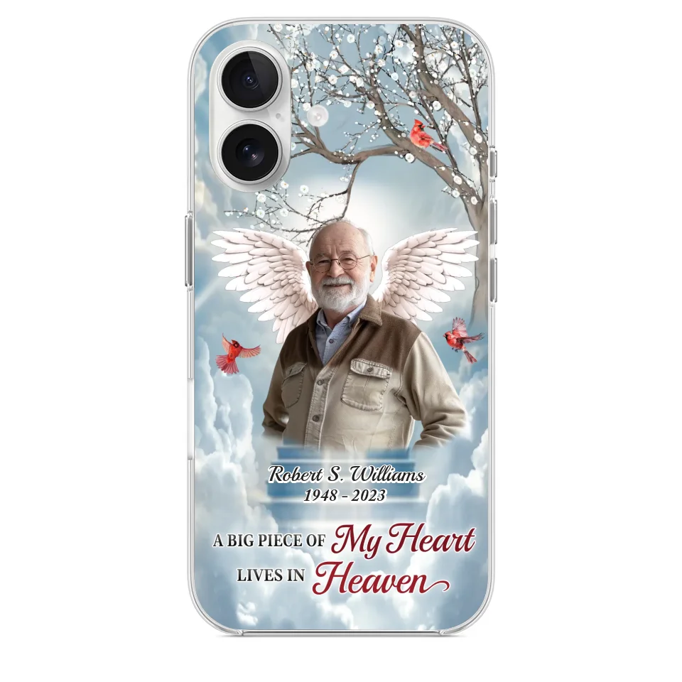 Custom Photo The Brave May Fall, But Never Yield - Memorial Personalized Custom Clear Phone Case - Sympathy Gift For Family Members