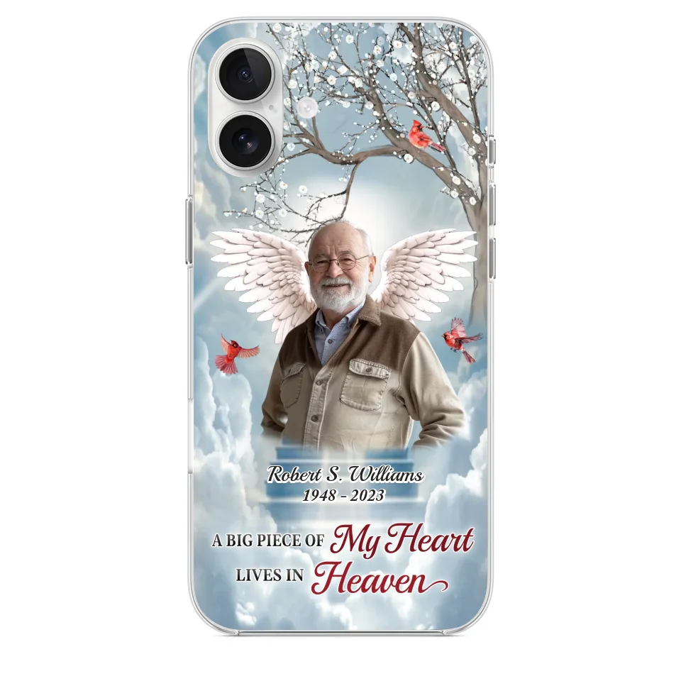 Custom Photo The Brave May Fall, But Never Yield - Memorial Personalized Custom Clear Phone Case - Sympathy Gift For Family Members