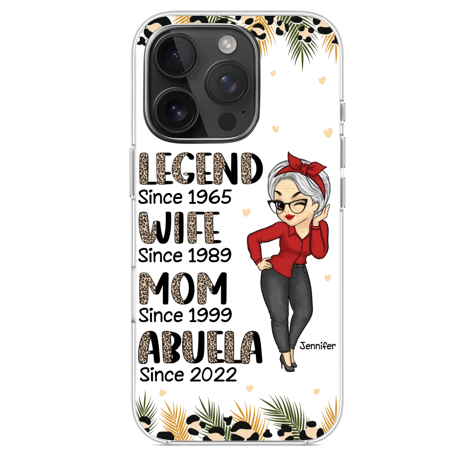 Promoted To Great Grandma - Family Personalized Custom Clear Phone Case - Gift For Mom, Grandma