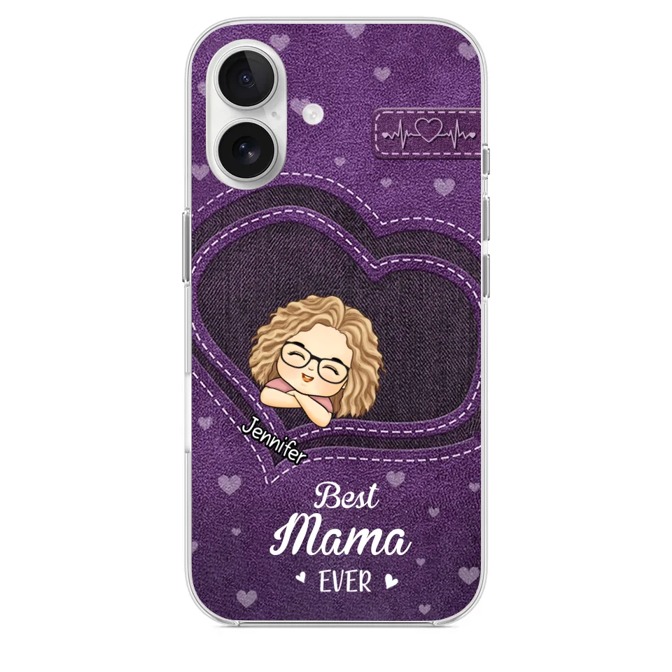 You Are The Most Awesome Mama - Family Personalized Custom Clear Phone Case - Gift For Mom, Grandma