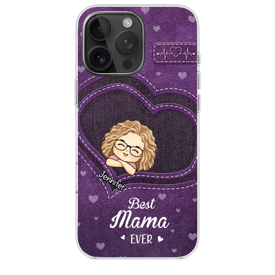 You Are The Most Awesome Mama - Family Personalized Custom Clear Phone Case - Gift For Mom, Grandma
