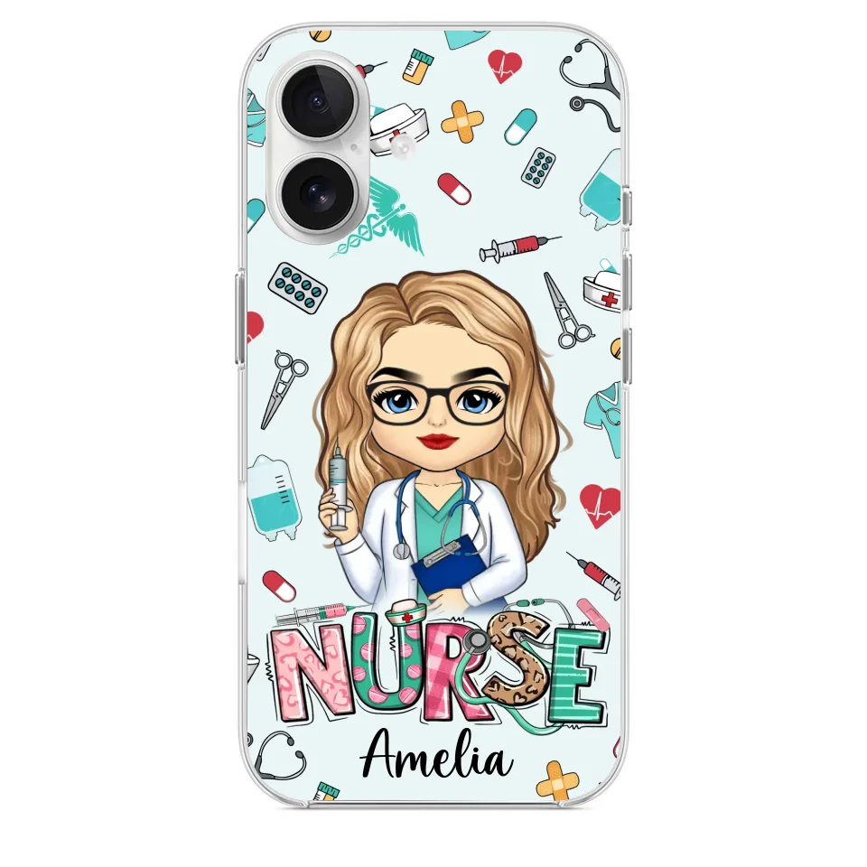 From Caring Comes Courage - Nurse Personalized Custom Clear Phone Case - Appreciation, Thank You Gift, Nurse Life, Doctor Life