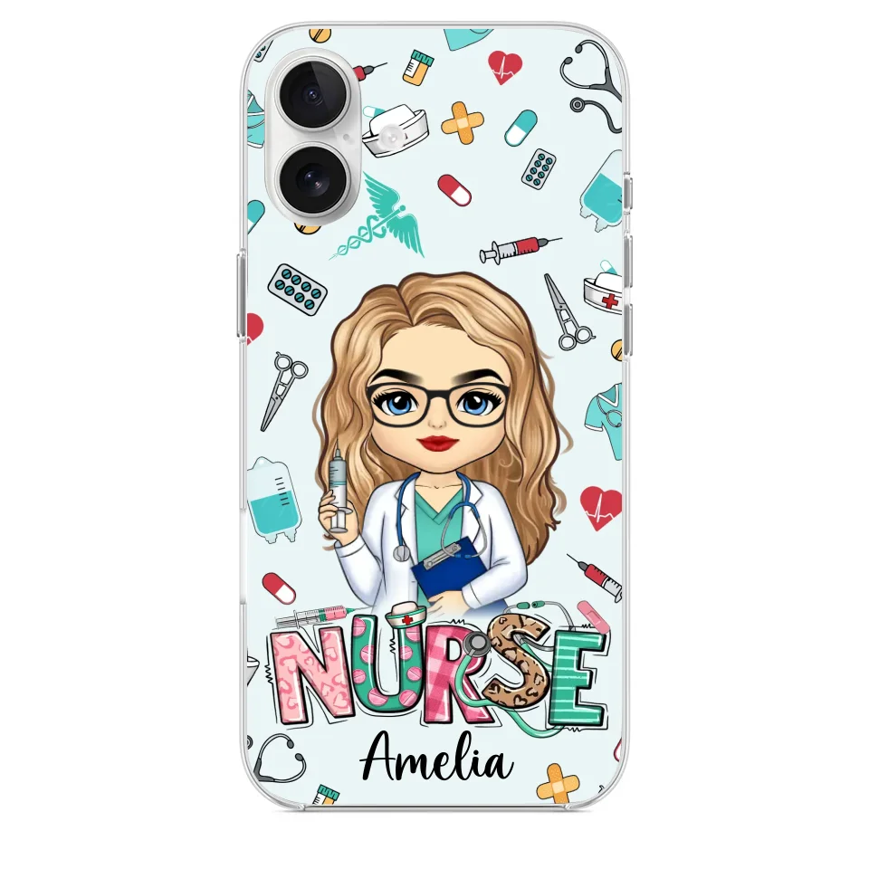 From Caring Comes Courage - Nurse Personalized Custom Clear Phone Case - Appreciation, Thank You Gift, Nurse Life, Doctor Life