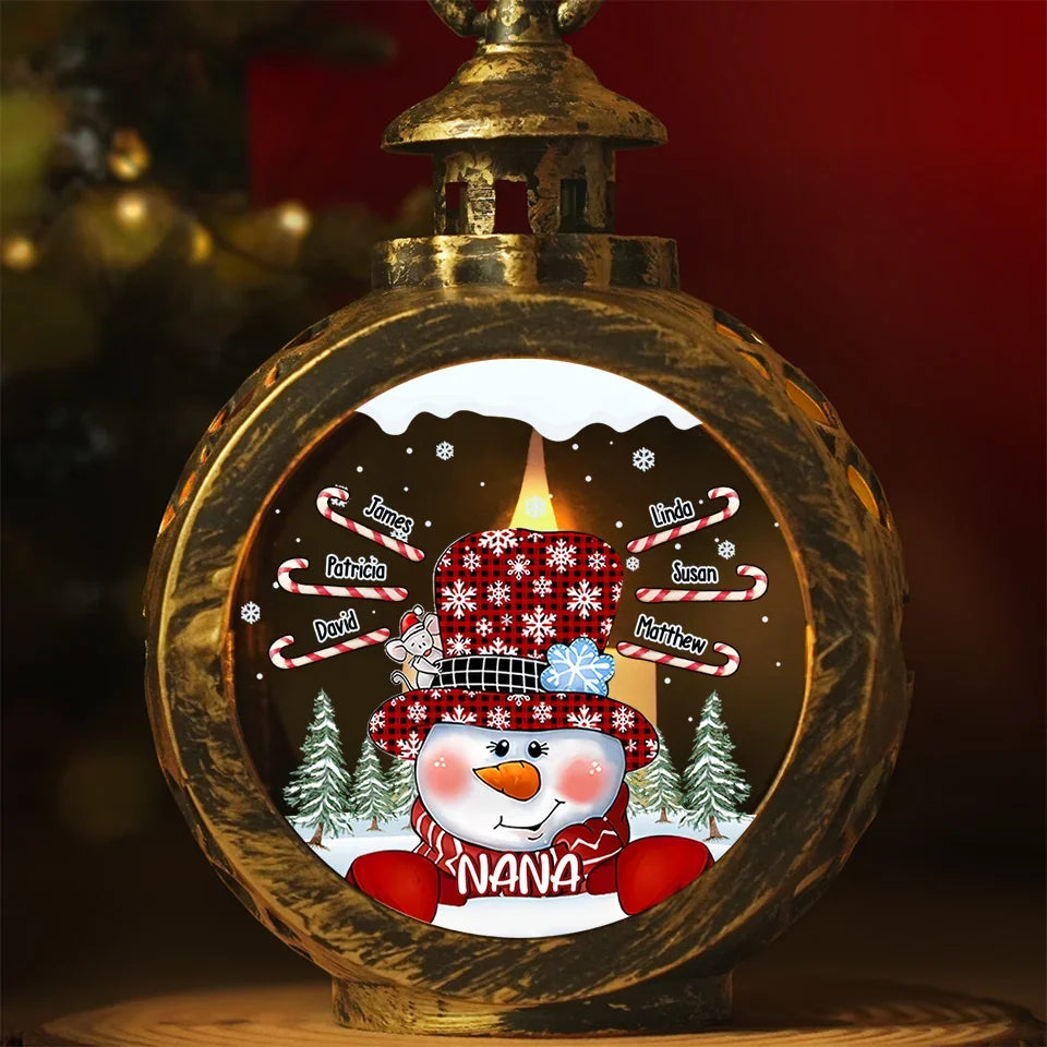 Cherish Every Moment With You - Family Personalized Custom Candlelight Lantern Ornament - Christmas Gift For Mom, Grandma