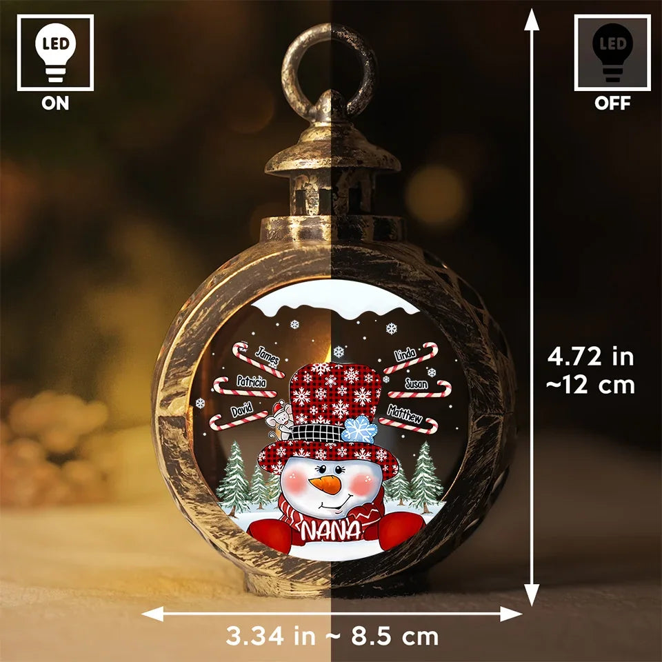 Cherish Every Moment With You - Family Personalized Custom Candlelight Lantern Ornament - Christmas Gift For Mom, Grandma