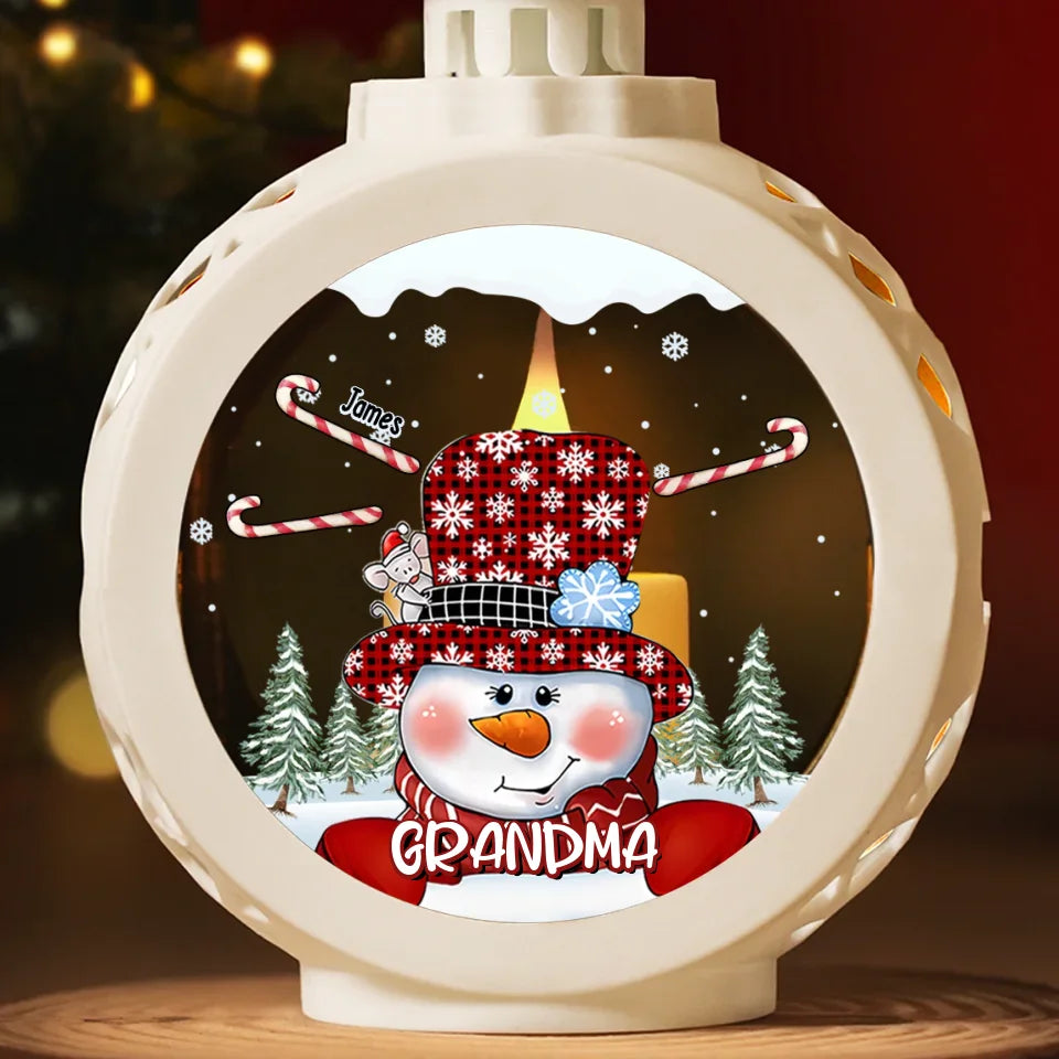 Cherish Every Moment With You - Family Personalized Custom Candlelight Lantern Ornament - Christmas Gift For Mom, Grandma