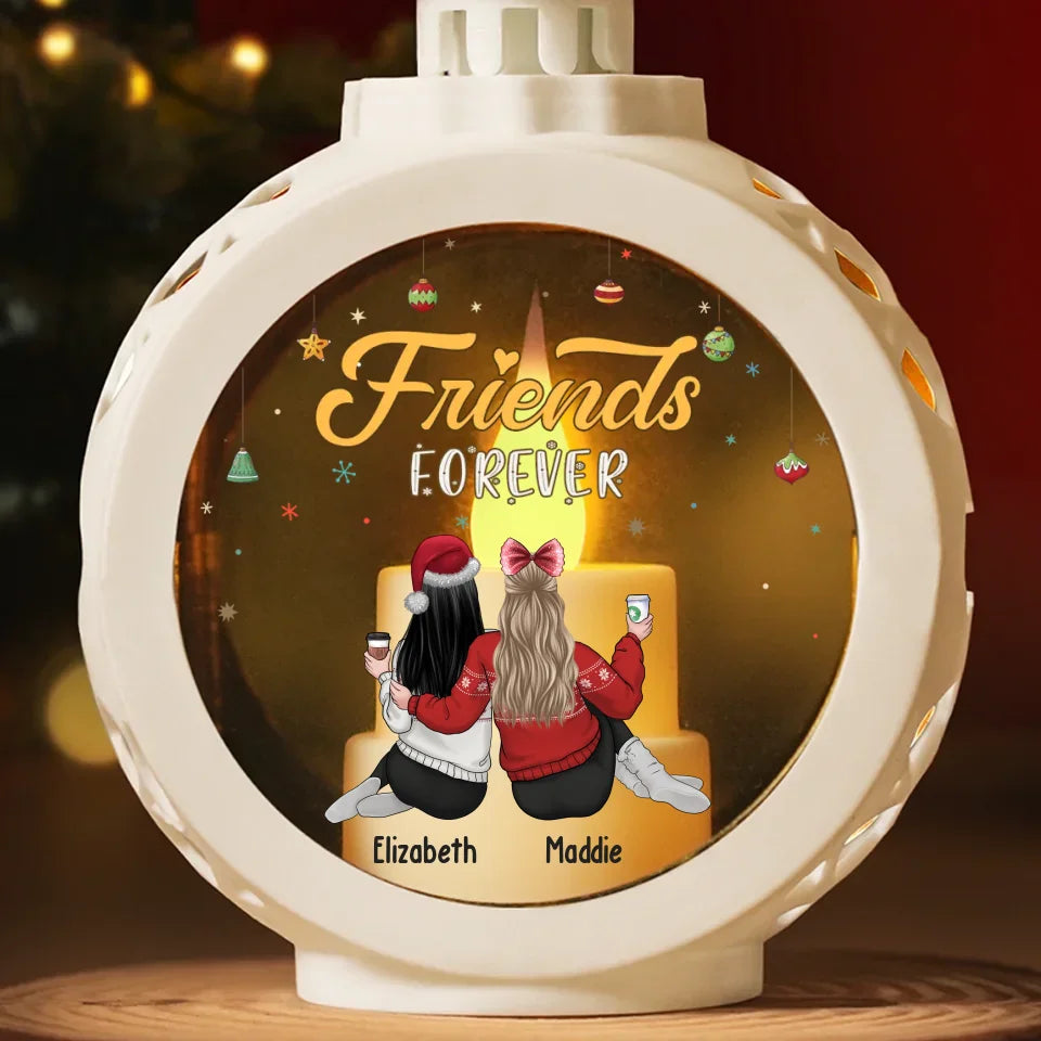 Besties Bring Out The Best Light In Us - Bestie Personalized Custom Candlelight Lantern Ornament - Christmas Gift For Best Friends, BFF, Sisters