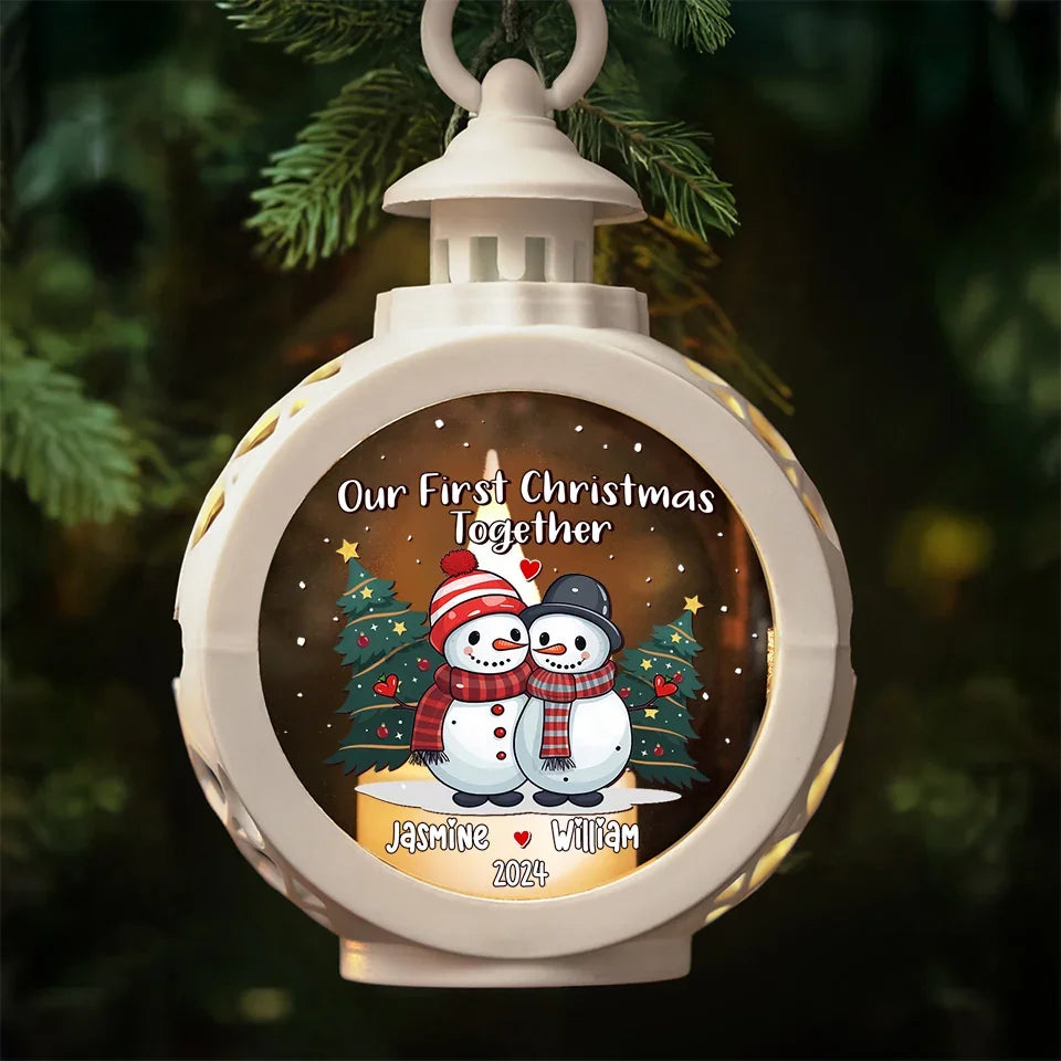 New Traditions, Endless Love - Couple Personalized Custom Candlelight Lantern Ornament - Christmas Gift For Husband Wife, Anniversary, First Christmas