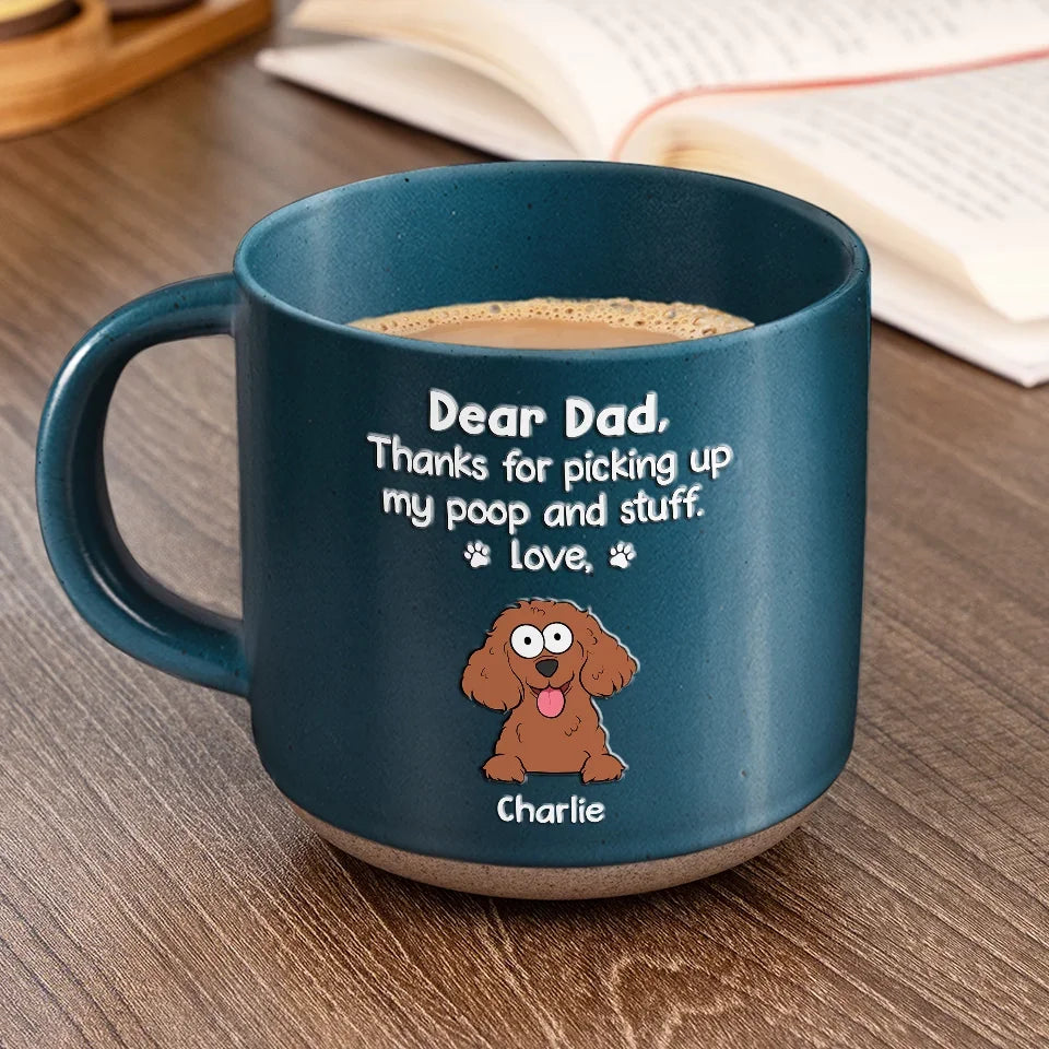A Little Peek From A Big Heart - Dog Personalized Custom Printed Pottery Mug - Gift For Pet Owners, Pet Lovers