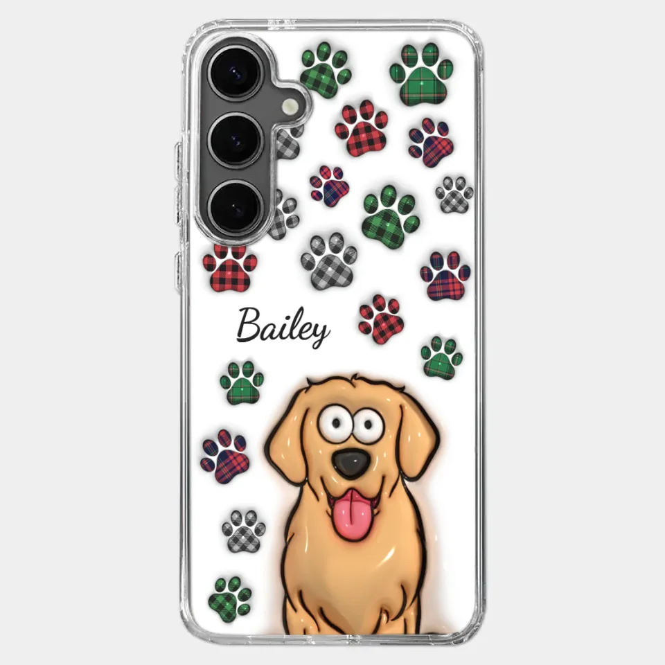 My Prints Follow Every Places You Go - Dog & Cat Personalized Custom 3D Inflated Effect Printed Clear Phone Case - Gift For Pet Owners, Pet Lovers