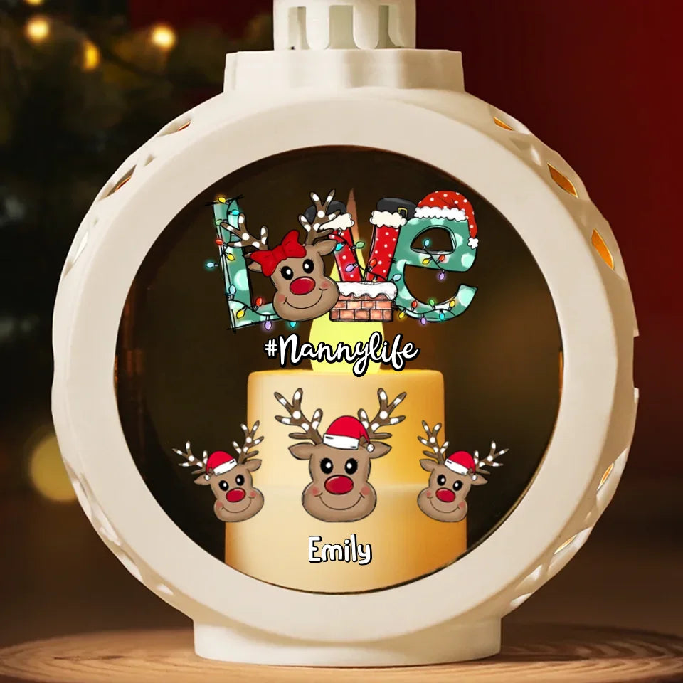 Grandma Life Is The Best Life - Family Personalized Custom Candlelight Lantern Ornament - Christmas Gift For Mom, Grandma