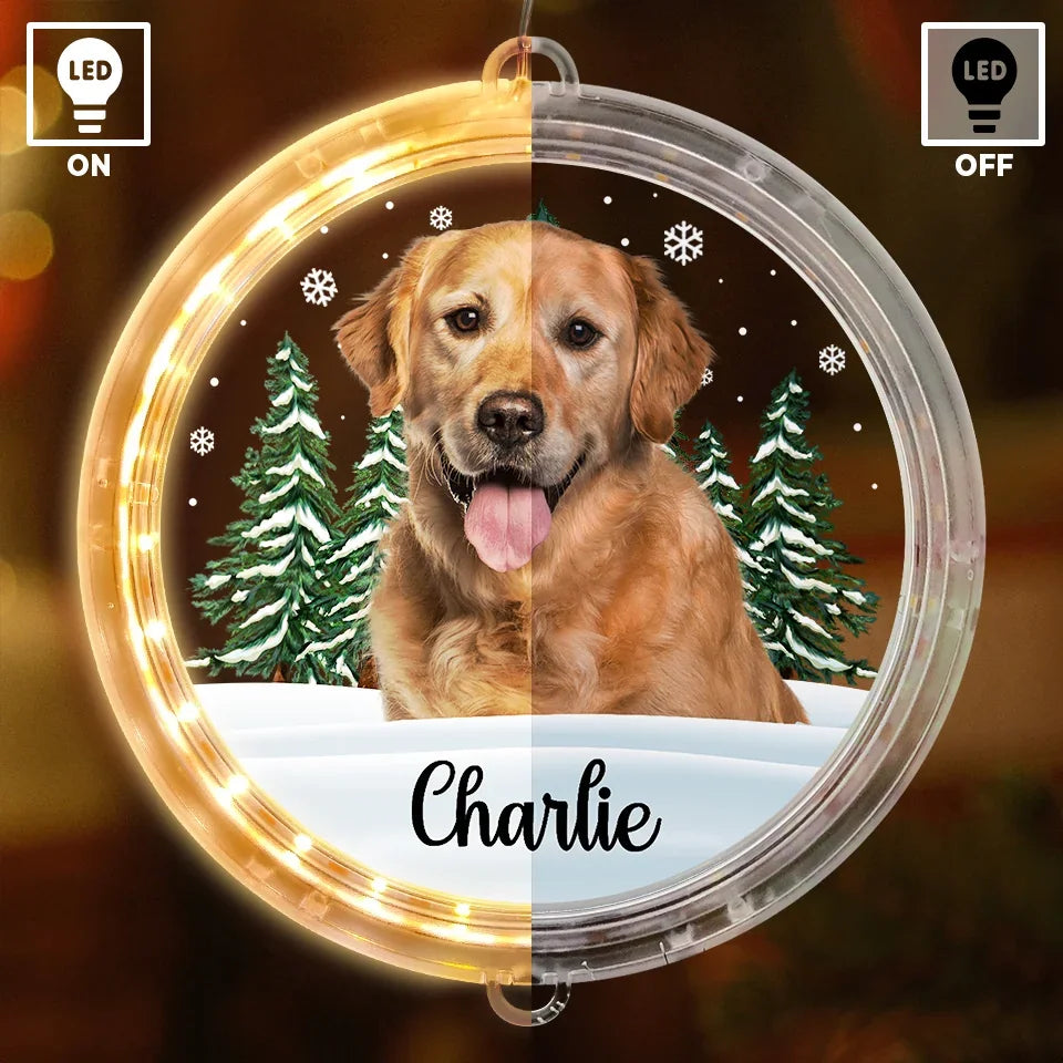 Custom Photo Every Day Is A Holiday With You By My Side - Dog & Cat Personalized Custom LED Pendant Light Ornament - Christmas Gift For Pet Owners, Pet Lovers