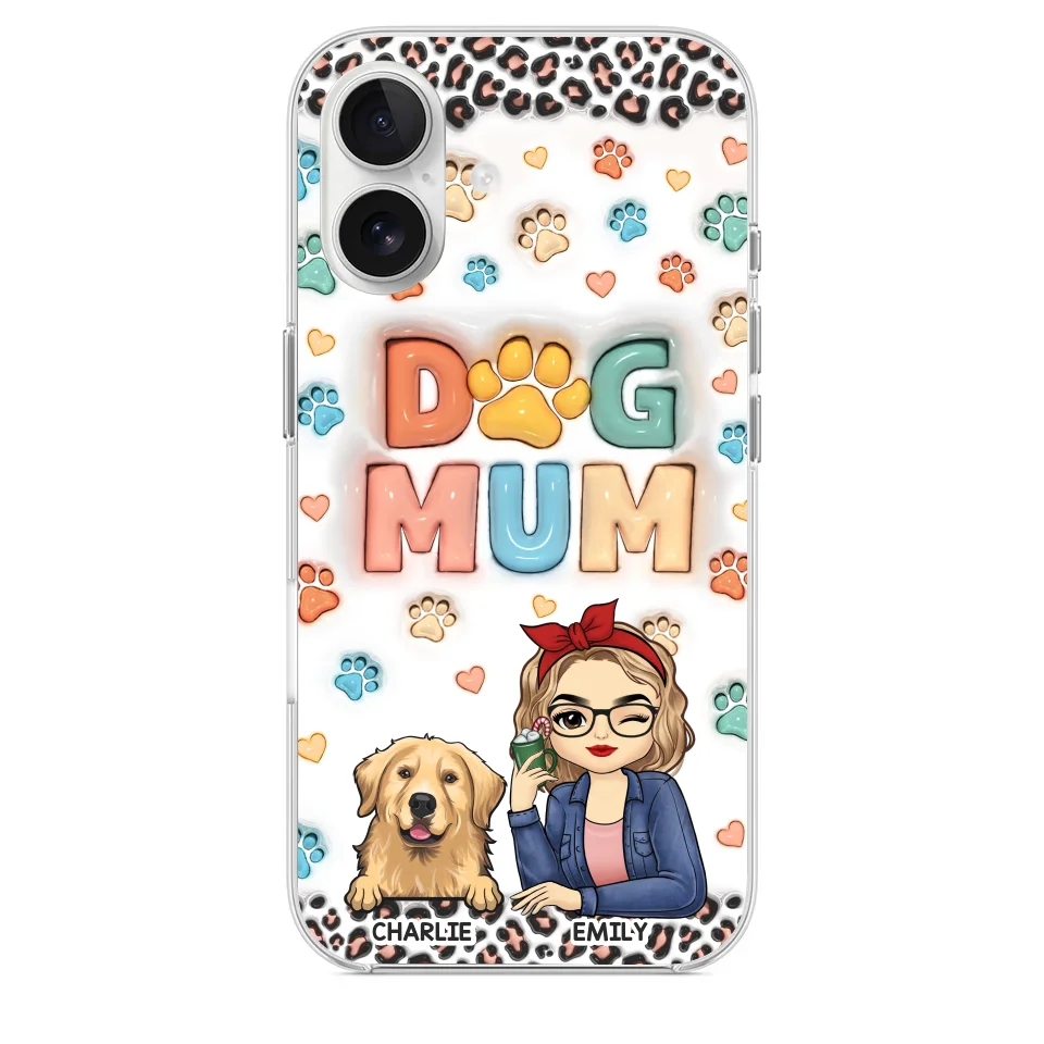 Furry Friends By My Side - Dog & Cat Personalized Custom 3D Inflated Effect Printed Clear Phone Case - Christmas Gift For Pet Owners, Pet Lovers