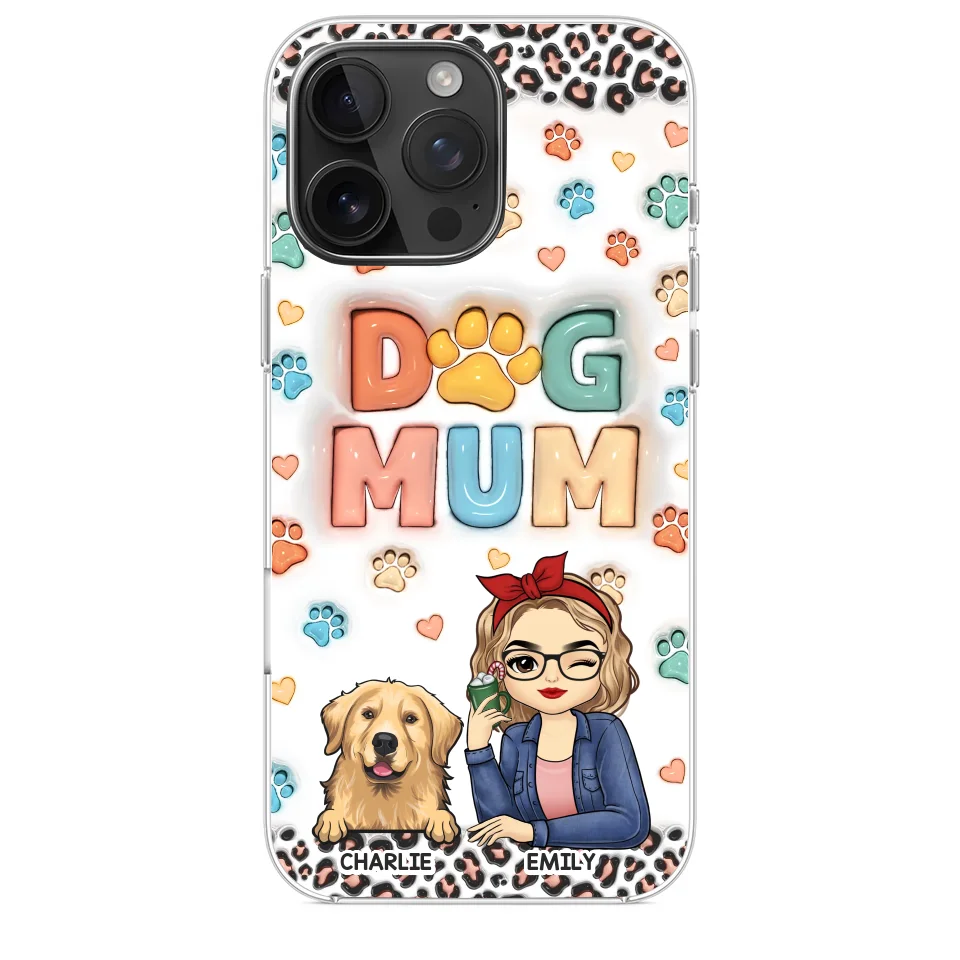 Furry Friends By My Side - Dog & Cat Personalized Custom 3D Inflated Effect Printed Clear Phone Case - Christmas Gift For Pet Owners, Pet Lovers