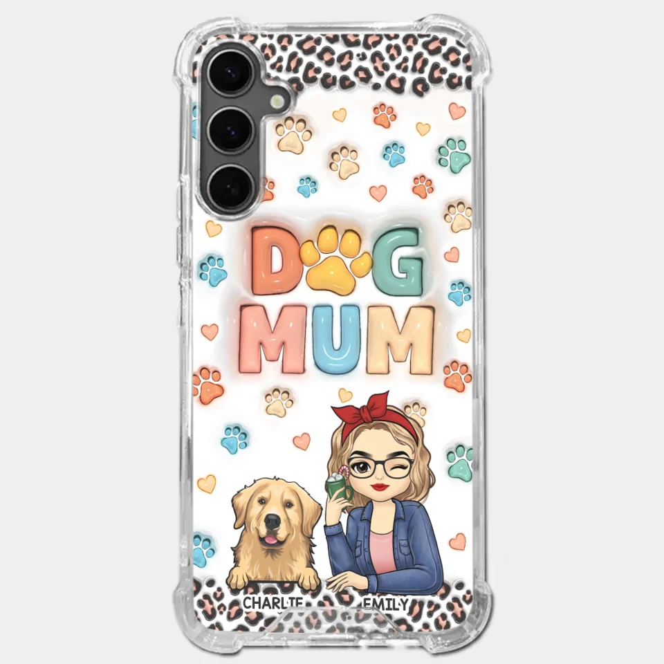 Furry Friends By My Side - Dog & Cat Personalized Custom 3D Inflated Effect Printed Clear Phone Case - Christmas Gift For Pet Owners, Pet Lovers