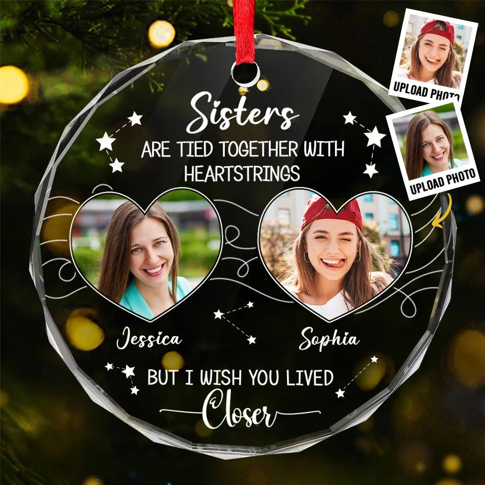 Custom Photo Friendship Is A Special Bond - Bestie Personalized Custom Circle Glass Ornament - Christmas Gift For Best Friends, BFF, Sisters