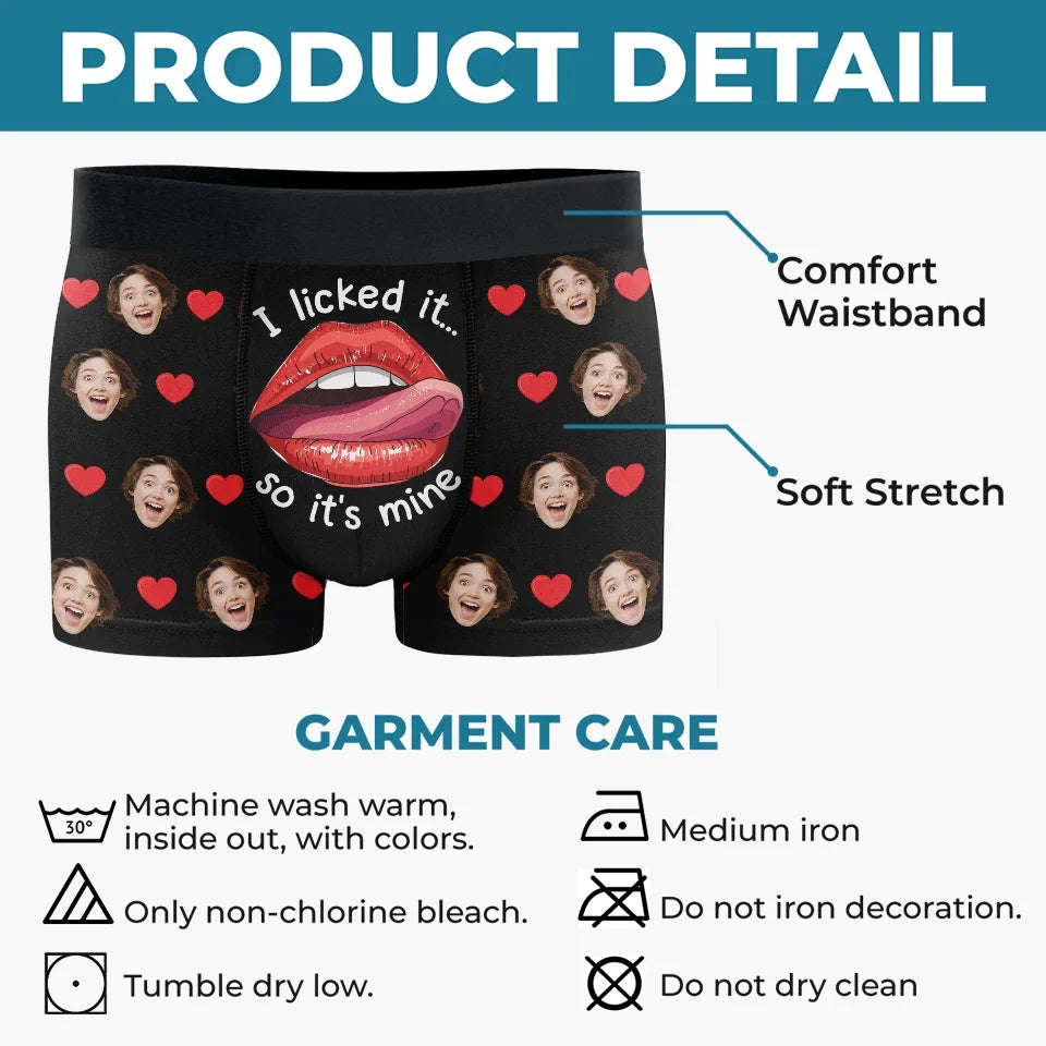 Custom Photo Your Smile Makes My Day Brighter - Couple Personalized Custom Boxer Briefs, Men's Boxers - Gift For Husband Wife, Anniversary