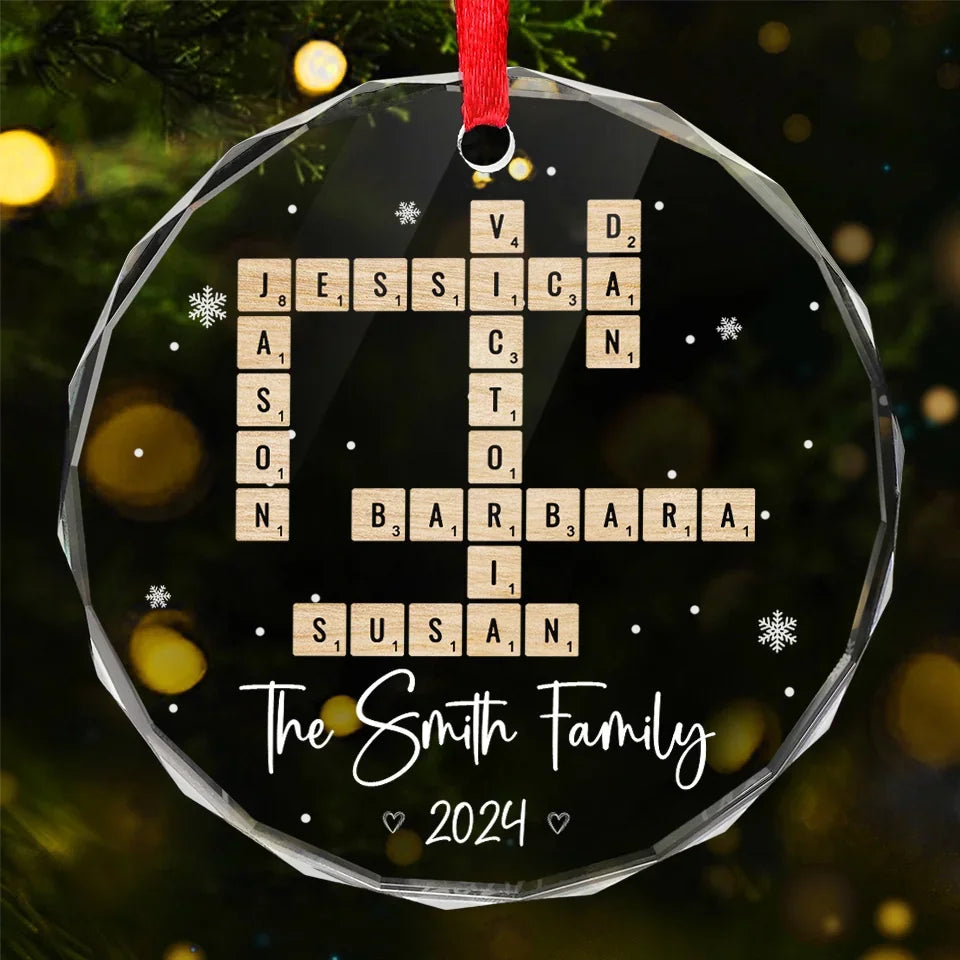 Sending Love And Comfort During This Time - Family Personalized Custom Circle Glass Ornament - New Arrival, Christmas Gift For Family Members AMZ
