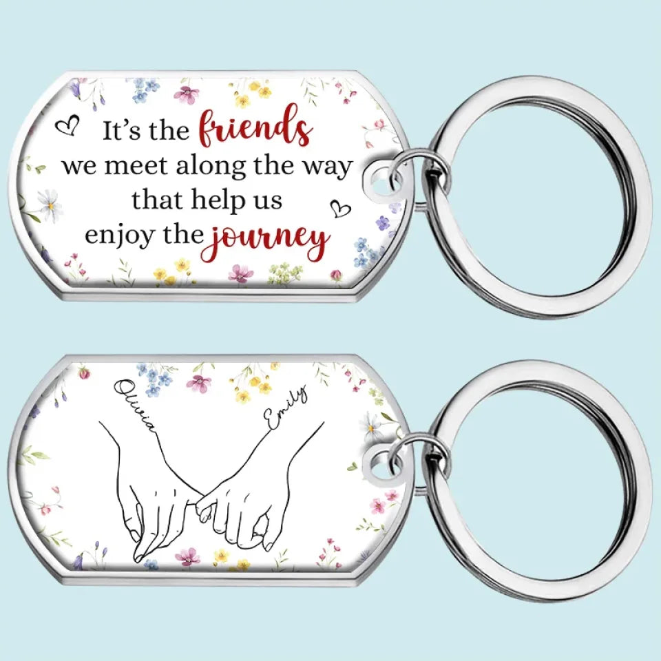Bestie Vibes Only - Bestie Personalized Custom Keychain - Gift For Best Friends, BFF, Sisters