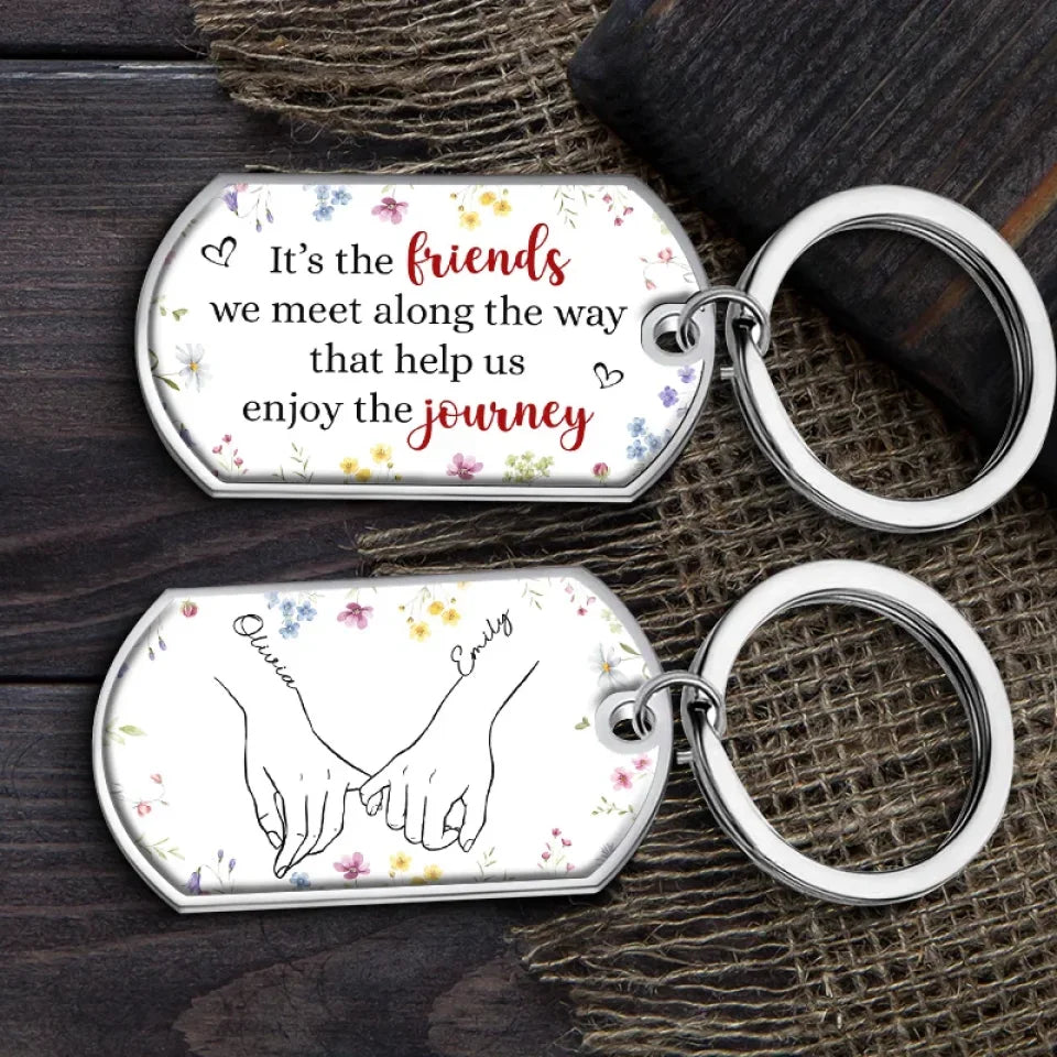 Bestie Vibes Only - Bestie Personalized Custom Keychain - Gift For Best Friends, BFF, Sisters