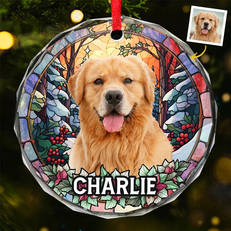 Custom Photo Capture The Joy That Your Pet Brings Into Your Life - Dog & Cat Personalized Custom Circle Glass Ornament - Christmas Gift For Pet Owners, Pet Lovers