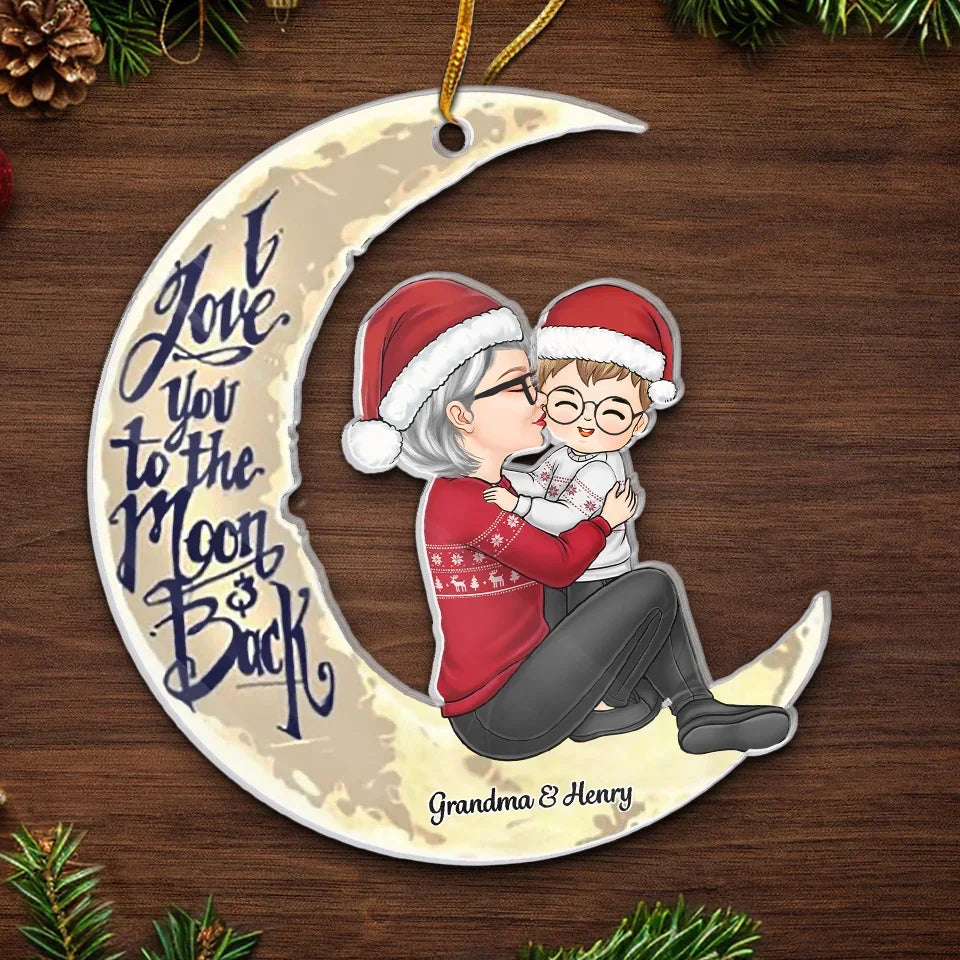 Grandma’s Hugs Come With No Expiry Date - Family Personalized Custom Ornament - Acrylic Custom Shaped - Christmas Gift For Grandma, Grandchild