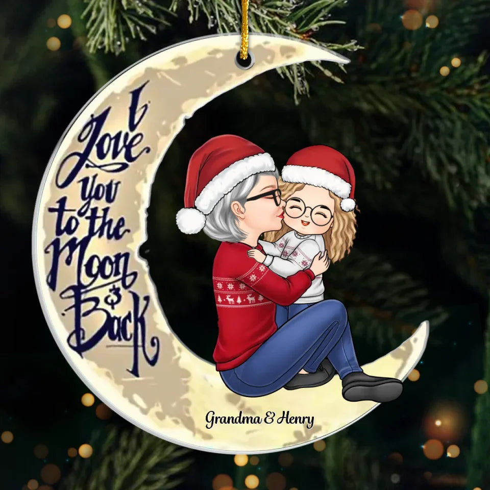 Grandma’s Hugs Come With No Expiry Date - Family Personalized Custom Ornament - Acrylic Custom Shaped - Christmas Gift For Grandma, Grandchild