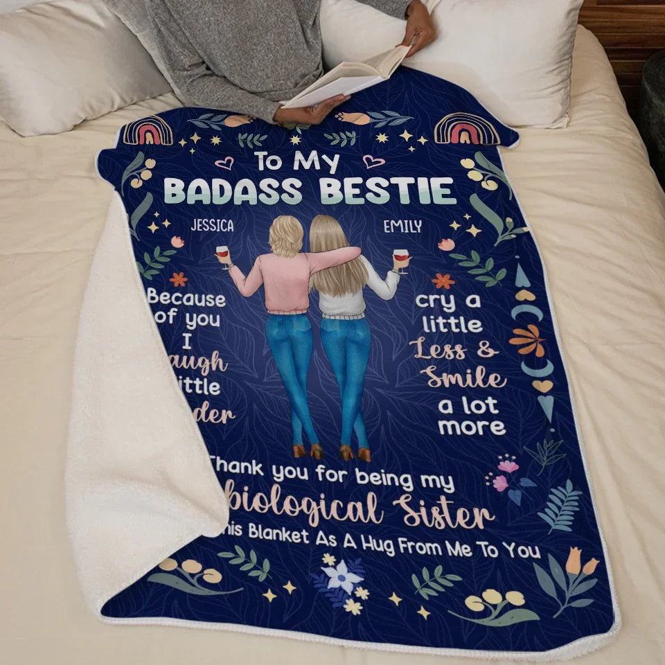 Life Is Made Of Moments, But True Friends Make Those Moments Unforgettable - Bestie Personalized Custom Blanket - Gift For Best Friends, BFF, Sisters
