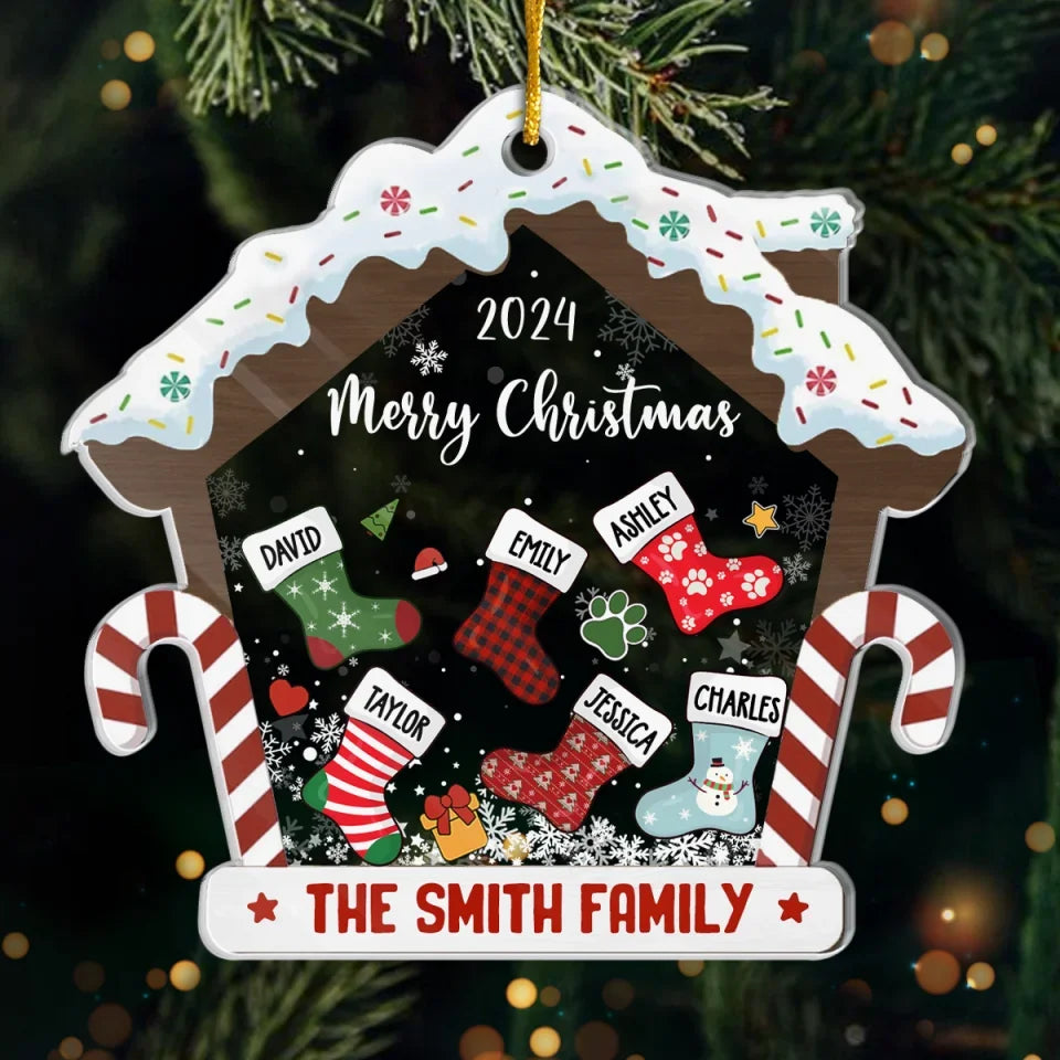 Family Is The Anchor In Life’s Storms - Family Personalized Custom Ornament - Acrylic Custom Shaped - Christmas Gift For Family Members