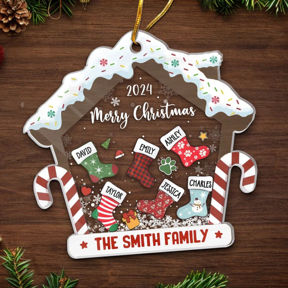 Family Is The Anchor In Life’s Storms - Family Personalized Custom Ornament - Acrylic Custom Shaped - Christmas Gift For Family Members