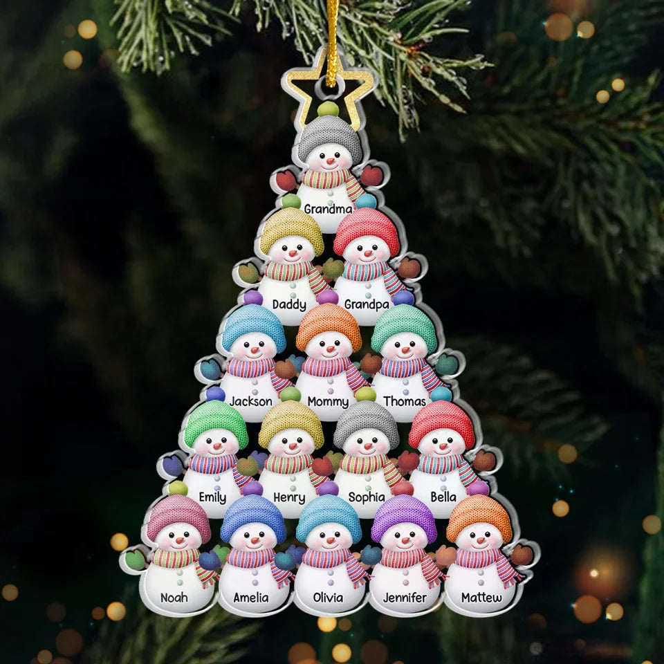 At Christmas Play And Make Good Cheer - Family Personalized Custom Ornament - Acrylic Custom Shaped - Christmas Gift For Family Members