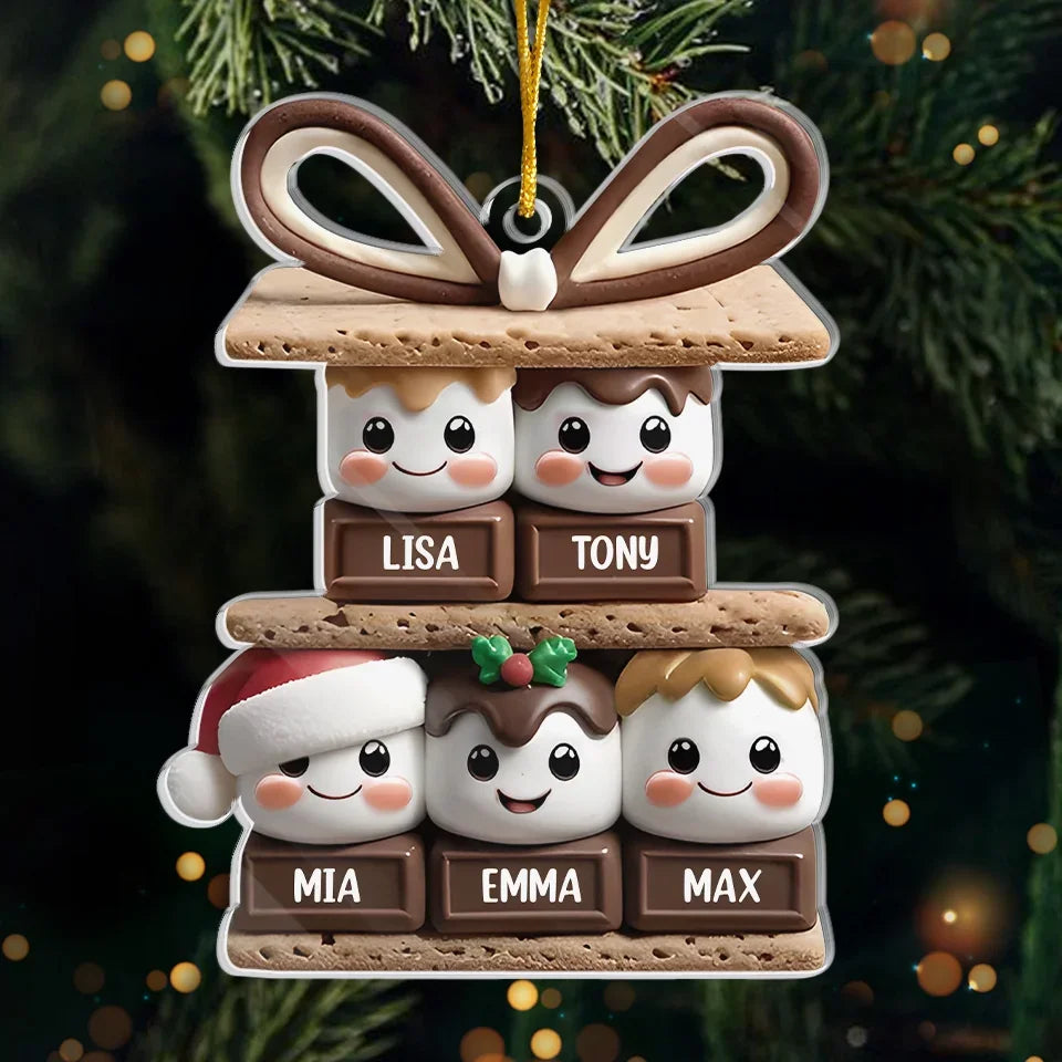 Christmas Is Best With Those You Love - Family Personalized Custom Ornament - Acrylic Custom Shaped - Christmas Gift For Family Members