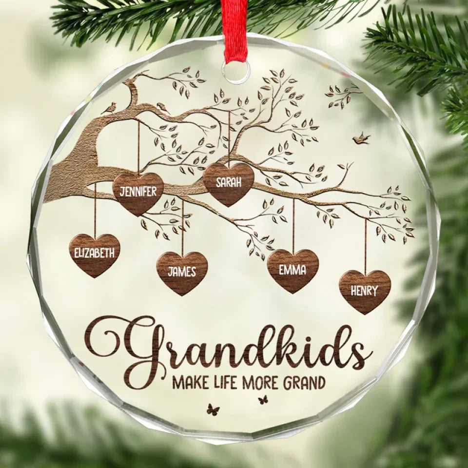 Every House Needs A Nana In It - Family Personalized Custom Circle Glass Ornament - New Arrival, Christmas Gift For Grandma AMZ