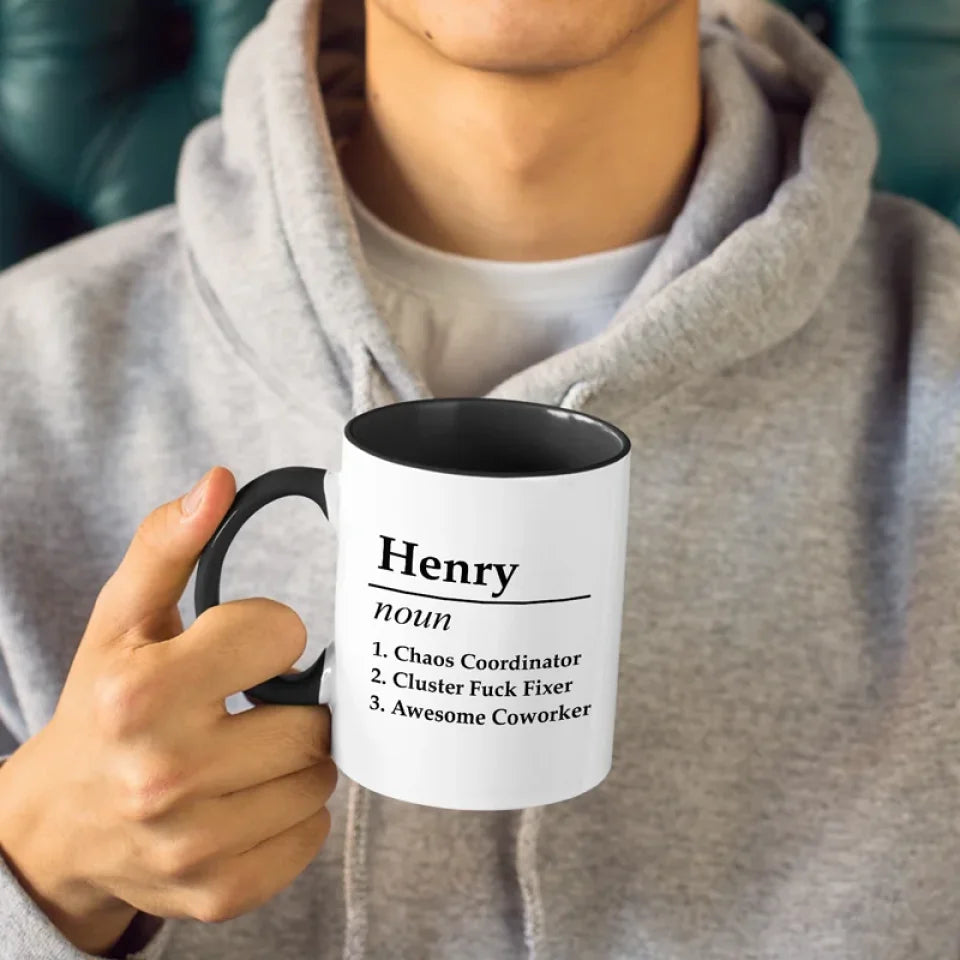 Awesome Coworker - Coworker Personalized Custom Accent Mug - Christmas Gift For Coworkers, Work Friends, Colleagues