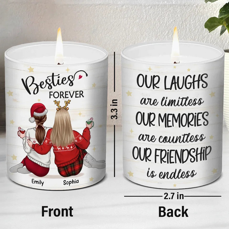Life’s Better With You In It - Bestie Personalized Custom Smokeless Scented Candle - Christmas Gift For Best Friends, BFF, Sisters