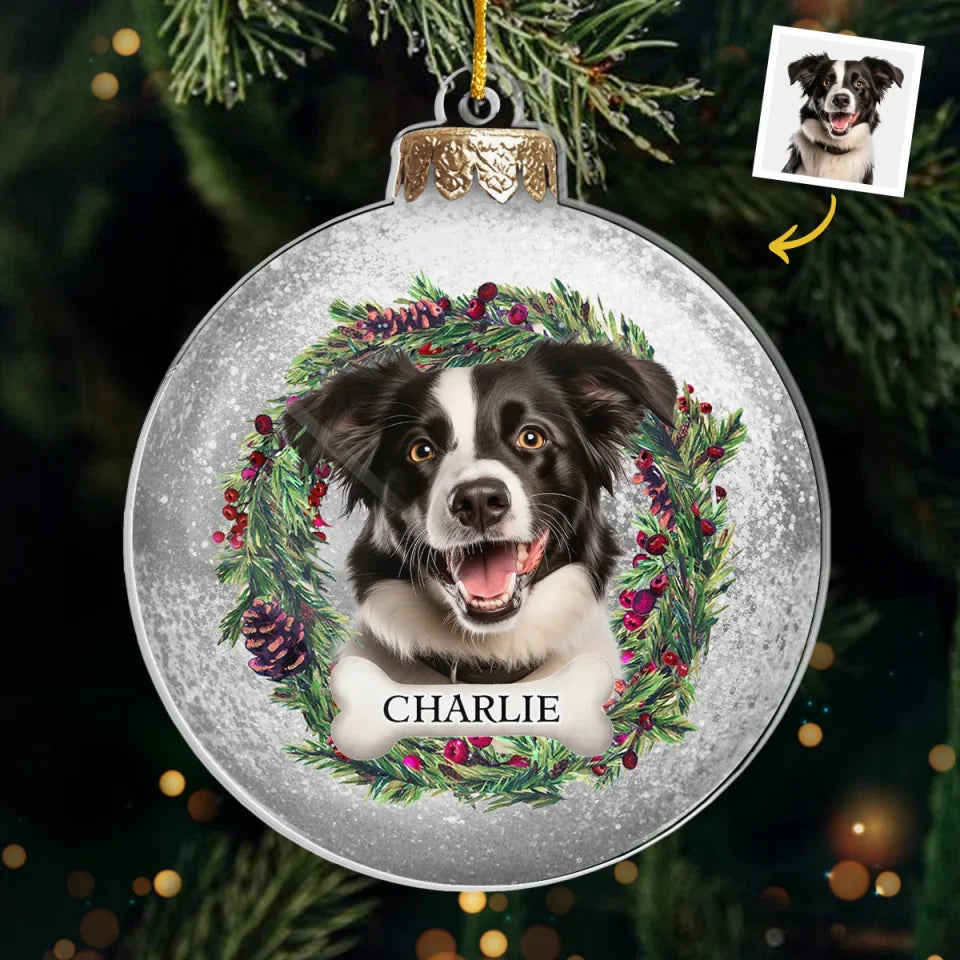 Custom Photo You’ll Always Be With Me In Spirit - Memorial Personalized Custom Ornament - Acrylic Custom Shaped - Sympathy Gift, Christmas Gift For Pet Owners, Pet Lovers